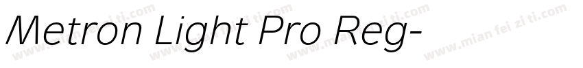Metron Light Pro Reg字体转换